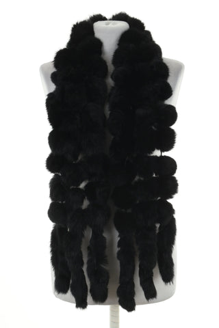 Szalik czarny włos naturalny