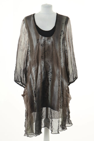 Dress pattern silk