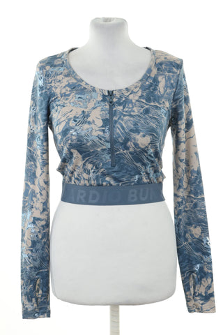 Blaues Oberteil mit Muster