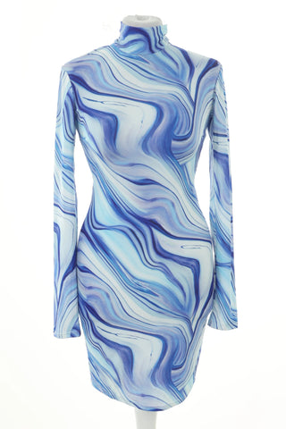 Blue dress with pattern