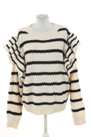 Sweter kremowy paski