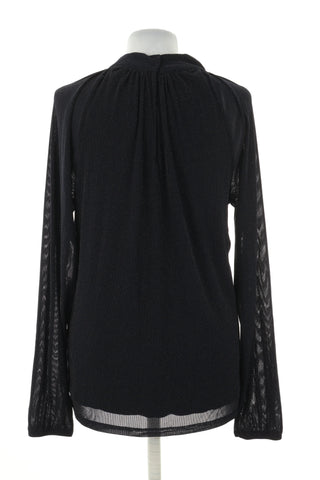 Shiny navy blue blouse