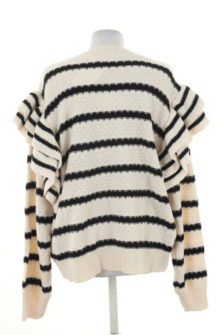 Sweter kremowy paski