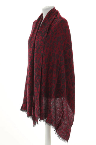 Szalik bordowy wzorek