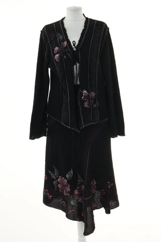 Komplet czarny wzorek