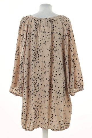 Beige Bluse mit Muster