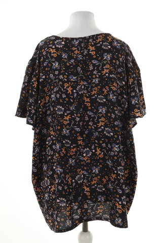 Bluzka czarna kwiaty