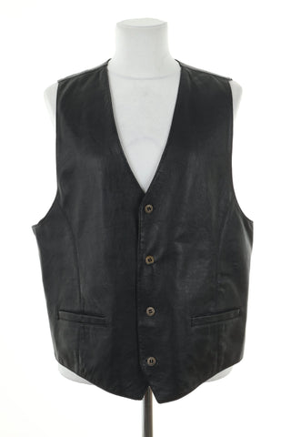 Kamizelka czarna skóra