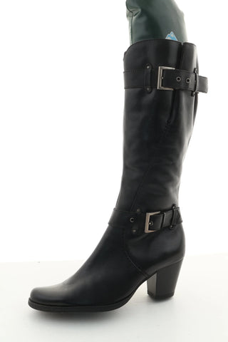 Kozaki czarne skóra