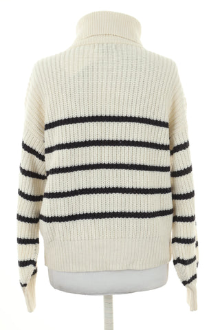Sweter kremowy paski