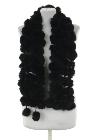 Szalik czarny włos naturalny