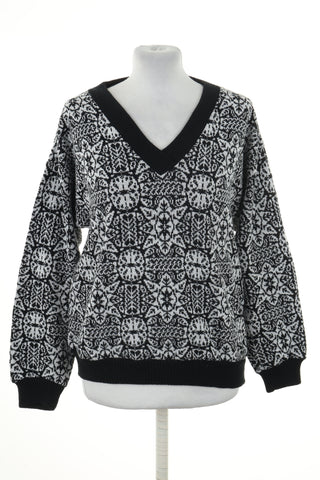 Sweter czarny wzorek