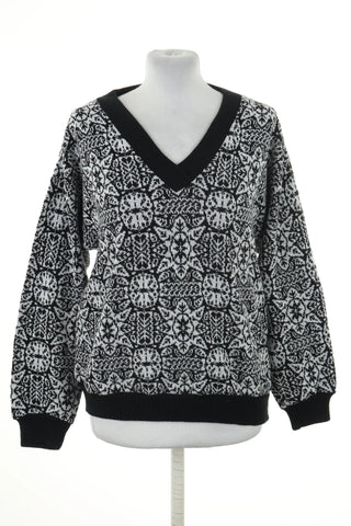 Sweter czarny wzorek