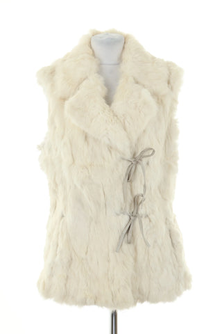 Kamizelka kremowa włos naturalny