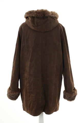 Kożuch czekoladowy skóra