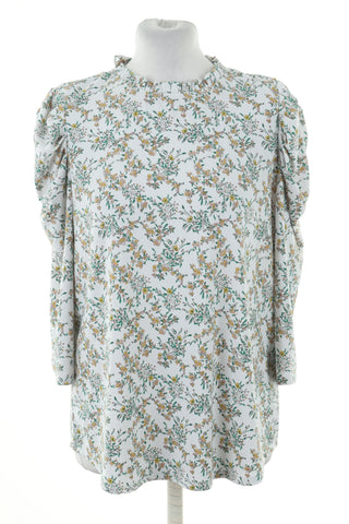 Weiße Bluse Blumen