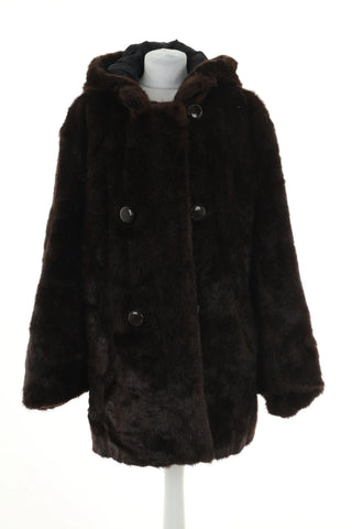 Futro czekoladowe dwustronne