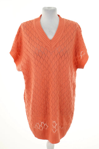 Kamizelka sweterkowa pomarańczowa