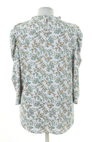 Weiße Bluse Blumen