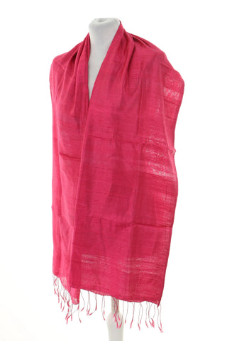 Szalik różowy jedwab