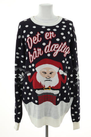 Sweter świąteczny granatowy