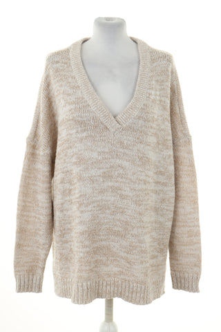 Sweter beżowy błyszczący