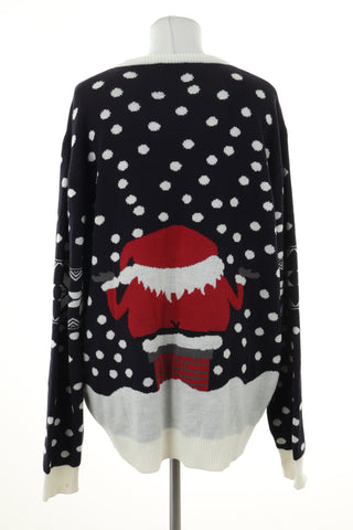 Sweter świąteczny granatowy