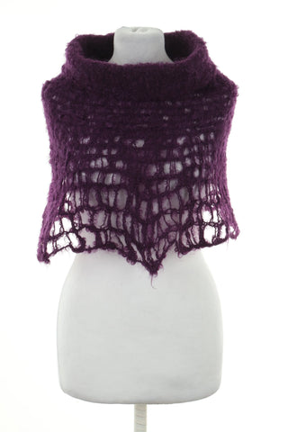 Komin fioletowy wełna