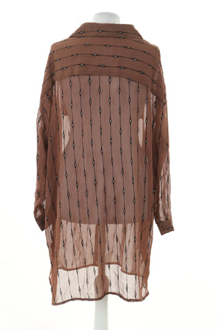 Braune Tunika mit Muster