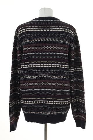 Sweter granatowy wzorek