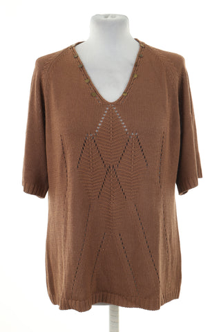 Bluzka sweterkowa brązowa