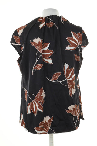 Black blouse flowers