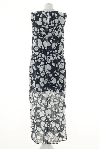 Navy blue dress with pattern