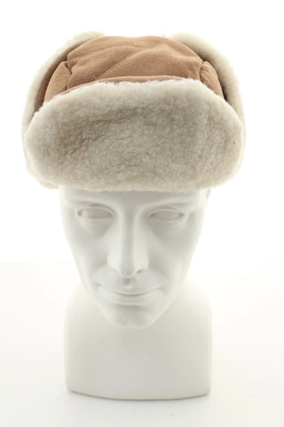 Czapka beżowa wełna