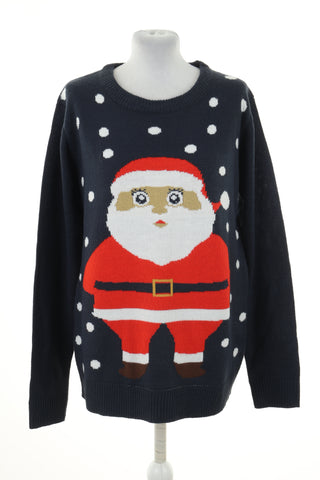 Sweter świąteczny granatowy