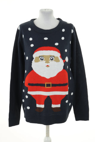 Sweter świąteczny granatowy