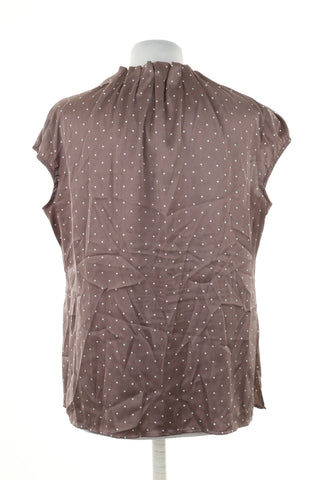 Brown polka dot blouse