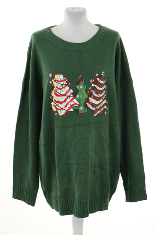 Sweter świąteczny zielony