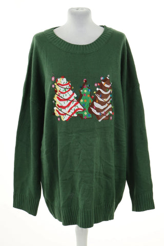 Sweter świąteczny zielony