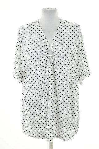 Weiße Bluse mit Punkten