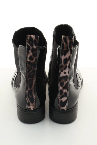 Botki czarne skóra lakierowana