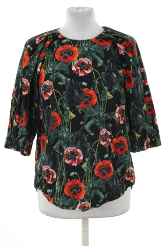 Bluzka czarna kwiaty