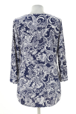 Blaues Oberteil mit Muster