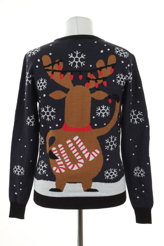 Sweter świąteczny granatowy