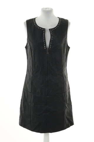 Sukienka czarna eko skóra