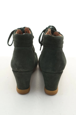 Buty zielone zamszowe