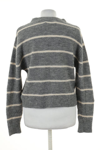 Sweter szary paski