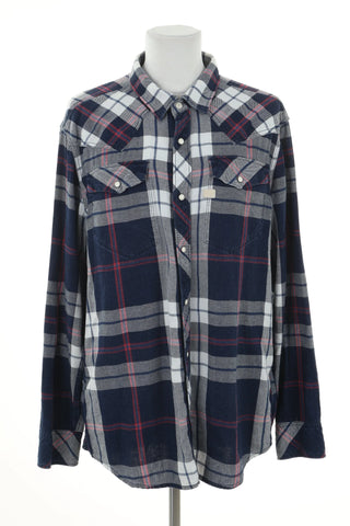 Koszula granatowa kratka