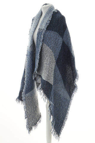 Szalik niebieski kratka