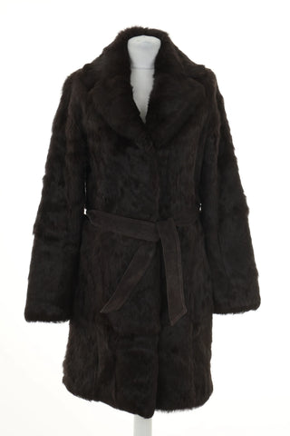 Futro czekoladowe włos naturalny